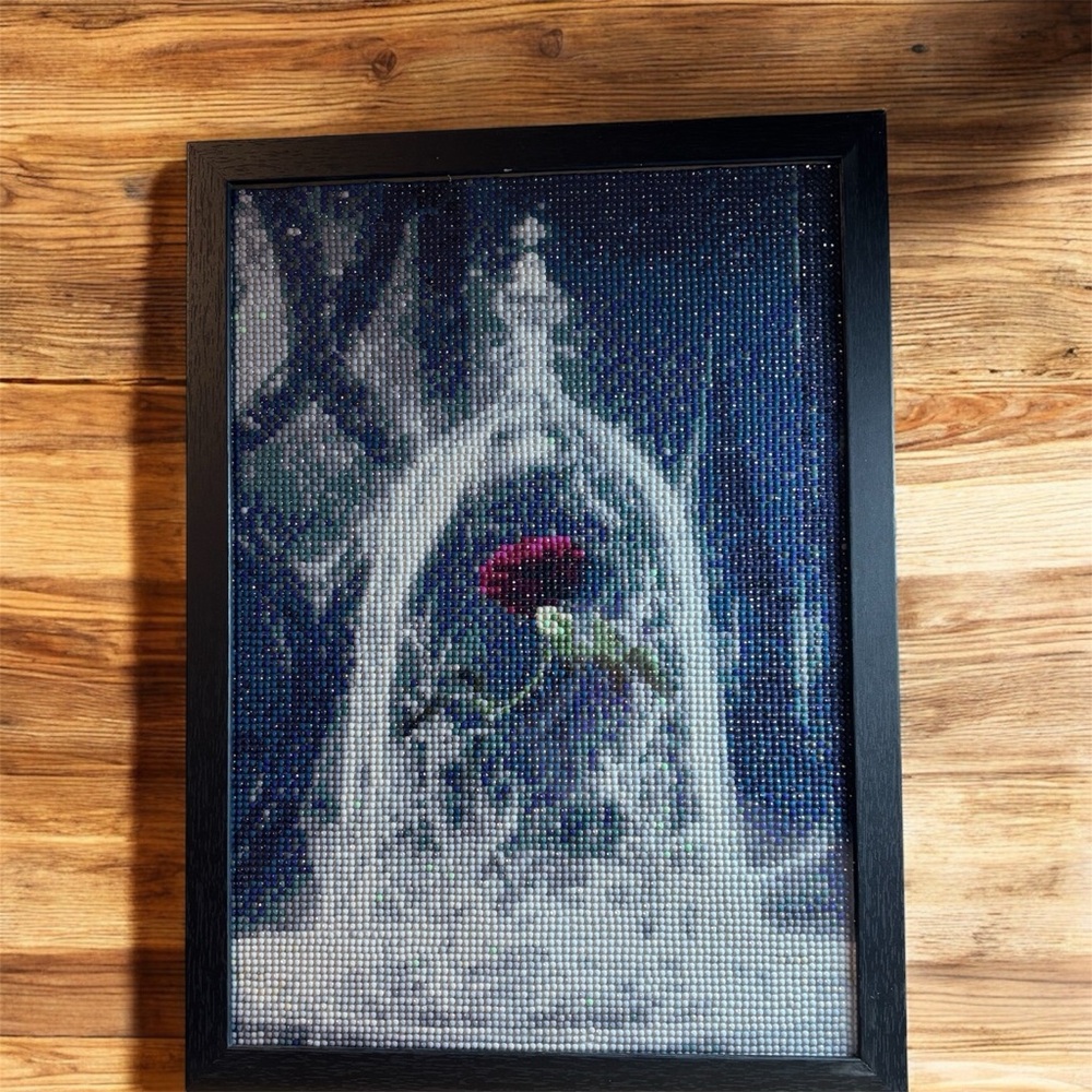 Framed Diamond Art Rose Wall Decor 🌹✨ 10x14